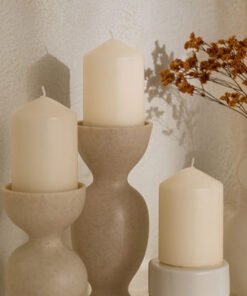 Luna 3-Piece Unscented Pillar Candle Set