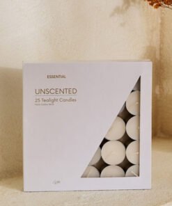 Luna 25-Piece Unscented Tealight Candle Set - 8 h