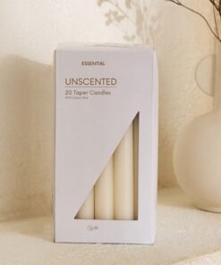 Luna 20-Piece Unscented Taper Candle Set - 20 cm