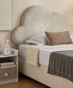 Ivory Nimbus Upholstered Bed - 120x200 cm