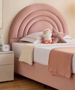 Ivory Crescent Upholstered Single Headboard -  90x...