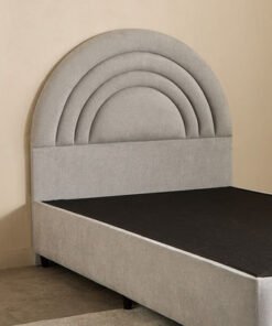 Ivory Crescent Upholstered Single Headboard -  90x...