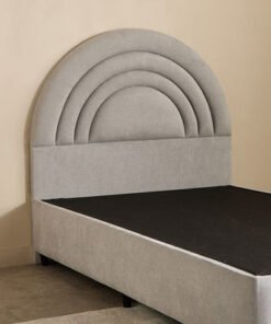 Ivory Crescent Upholstered Twin Headboard - 120x20...