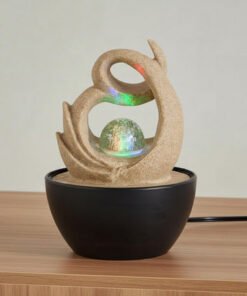 Belen Modern Fountain with Rolling Ball and LED Li...