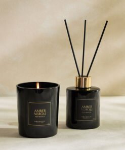 Rabia Midnight Amber Neroli Candle and Reed Diffus...
