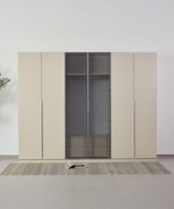 Teverina 6-Door Transparent Glass Wardrobe with 2 ...
