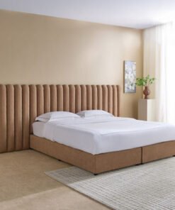Curvy Brooks Extended Headboard King Upholstered B...