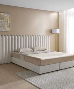 Curvy Brooks Extended Headboard King Upholstered B...