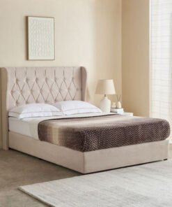 Curvy Chester Queen Upholstered Bed - 160x200 cm