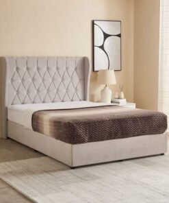 Curvy Chester Queen Upholstered Bed - 160x200 cm
