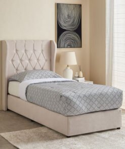 Curvy Chester Single Upholstered Bed - 90x200 cm
