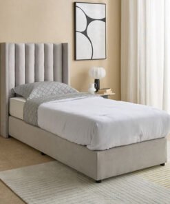 Curvy Clark Upholstered Single Bed - 90x200 cm