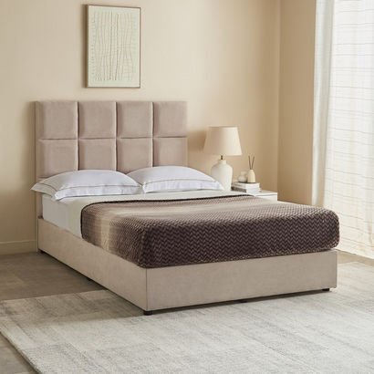 Curvy Rubik Twin Upholstered Bed - 120x200 cm