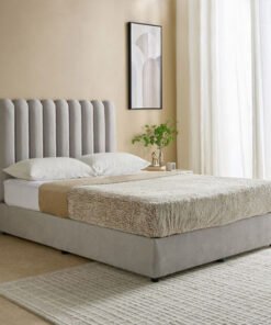 Curvy Haze Upholstered Twin Bed - 120x200 cm