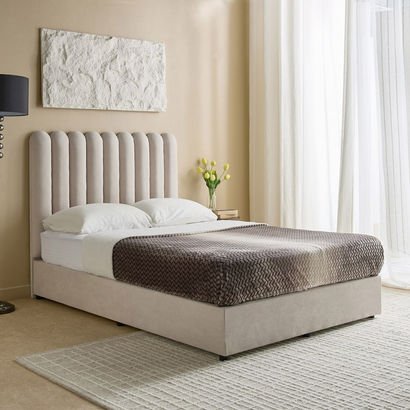 Curvy Haze Upholstered Queen Bed - 160x200 cm