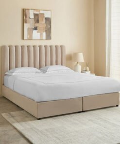 Curvy Haze King Upholstered Bed - 180x200 cm
