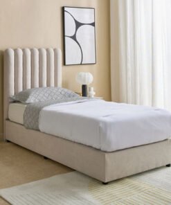 Curvy Haze Upholstered Single Bed - 90x200 cm