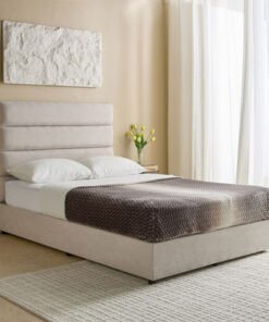 Curvy Linear Upholstered Queen Bed - 160x200 cm