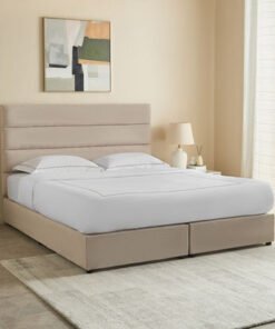Curvy Linear King Upholstered Bed - 180x200 cm