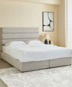 Curvy Linear King Upholstered Bed - 180x200 cm
