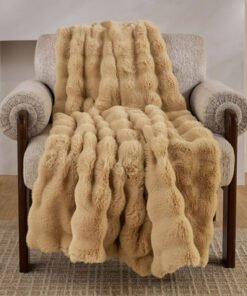 Ness 2-Side Brushed Bubble Faux Fur Throw - 130x17...