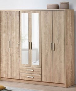 Curvy NXT 6-Door Wardrobe with 2 Drawers