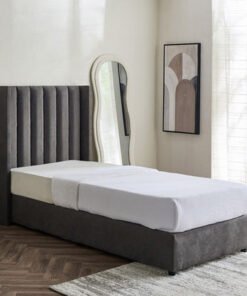 Curvy Clark Upholstered Single Bed - 90x200 cm