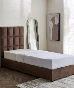 Curvy Rubik Single Upholstered Bed - 90x200 cm