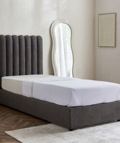 Curvy Haze Upholstered Single Bed - 90x200 cm