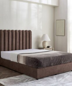 Curvy Haze Upholstered Queen Bed - 140x200 cm