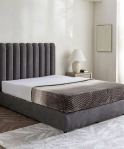 Curvy Haze Upholstered Queen Bed - 140x200 cm