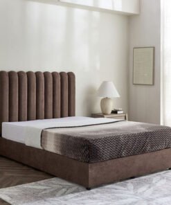 Curvy Haze Upholstered Queen Bed - 160x200 cm