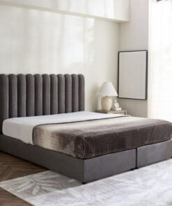 Curvy Haze King Upholstered Bed - 180x200 cm