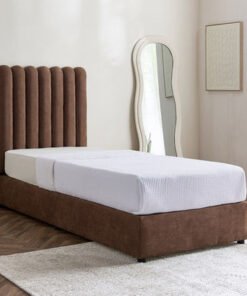 Curvy Haze Upholstered Single Bed - 90x200 cm