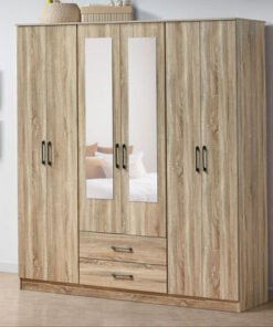 Movo Oasis Clover 6-Door Wardrobe with 2 Drawers a...