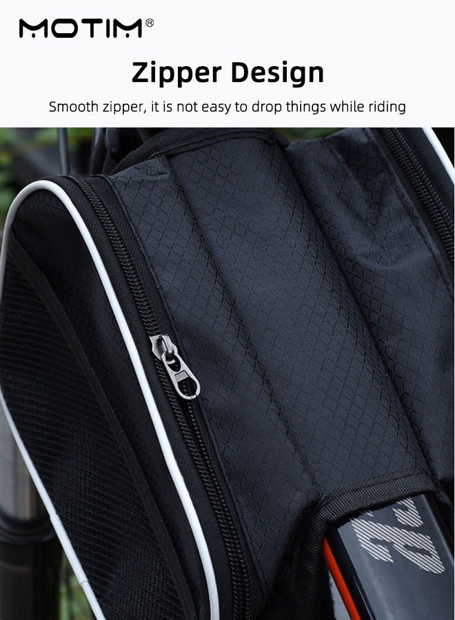 Motim Bike Frame Storage Bag, Bike Triangle Bag Bicycle Bag with Two Side Pockets, Under Seat Tool Accessories Pouch for MTB Road Cycling Accessories - Image 2