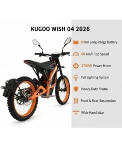Alternative view of Kugoo Wish 04 Electric Dirt Bike 3700W Brushless Motor 80km/h Top Speed 67.2V 36Ah Battery Recommended for Adults Maximum Riding Range 60–70km Off-Road Design Orange Black Color