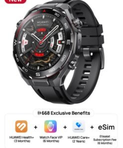 HUAWEI Watch Ultimate 2 Smart Watch, Zirconium-based Liquid Metal case, 150-Meter Diving Watch, Sonar-based Underwater Communication, Accurate Health Monitor,  eSIM cellular calling, Black