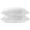 Hotel Linen Klub Pack of 2  Quilted Pillow Queen (50 x75cm)-Outer Cover : 144TC Cotton Blend  Fabric Filling:650grams Soft Fiber  Diamond Quilt Pattern
