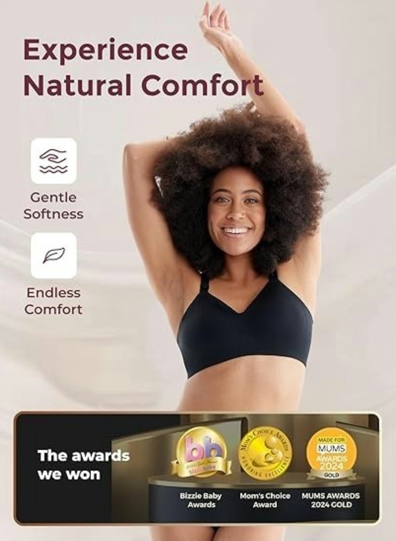 Momcozy Nursing Bras for Breastfeeding, YN21 Seamless Ultra Comfort Maternity Bra, Natural Shape, Pregnancy Sleep Bralette - Image 2