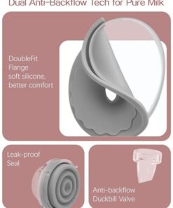 Jccgoo Wearable Breast Pump - Hands Free Breast Pumps with 4 Modes 12 Levels, Automatic Voice Prompts, LED Display with 4 Modes &12 Levels, Memory Function, White - Image 4