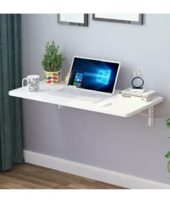 MARGOUN Wall Mounted Desk Floating Folding Table Space Saving Computer Laptop Student Desk for Home and Office White 30*60 cm