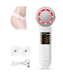 SYOSI 3-in-1 EMS Anti-Cellulite Massager，Ultrasonic Cavitation Machine for Face, Waist, Abdomen, Buttocks, Arms, and Legs – USB Rechargeable Body Shaping Device (White)