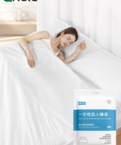 GROIC Disposable Bed Sheets,Disposable Sleeping Bag,Disposable Fitted Sheets Travel Bedding Cover for Hotel, Sheet with Quilt and Pillowcase