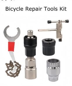 HALAMODO Bicycle Repair Tools Or Accessories Kit, 5 in 1 Mountain Bike MTB Repair Tool Kit,  Freewheel Remover Tool Bike Chain Breaker Crank Extractor Wrench with chain tail Hook Bottom Bracket Removal Tools