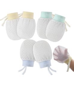 Depend 3 Pairs Elasticity Adjustable Breathable Meshes Baby Anti Scratch Mittens For Newborn Boys Girls, 0 - 18 Months
