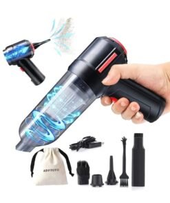 Handheld Vacuum Cleaner Mini Cordless Multi function Rechargeable Vacuum Cleaner Inflatable Pump 0.75lbs Ultra Lightweight for Car Home Office Pet Hair Travel Cleaning