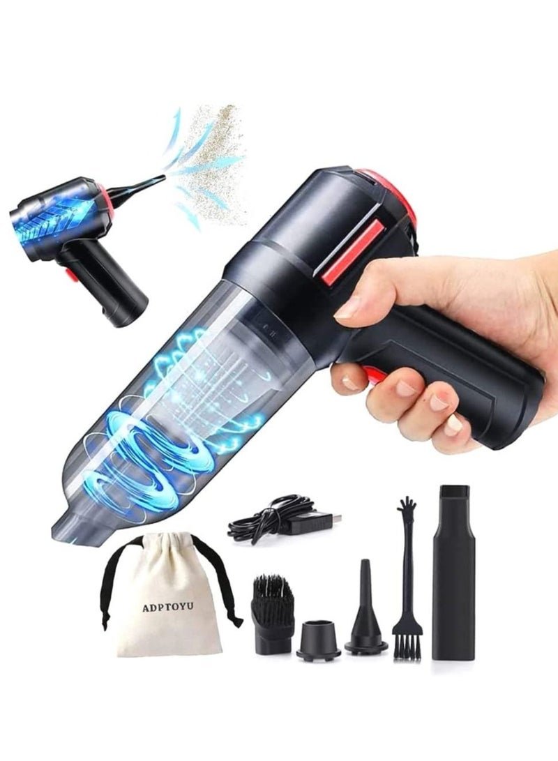 Handheld Vacuum Cleaner Mini Cordless Multi function Rechargeable Vacuum Cleaner Inflatable Pump 0.75lbs Ultra Lightweight for Car Home Office Pet Hair Travel Cleaning