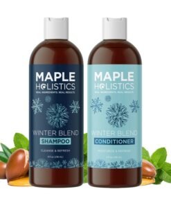 Maple Holistics Sulfate Free Hard Water Shampoo and Conditioner - Hard Water Hair Treatments of Product and Minerals with Five Mint Essential Oils for Replenishing Hydration and Hair Shine - Paraben & Cruelty Free
