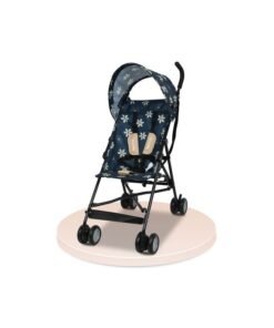 Nurtur Rex Lightweight Stroller – Compact Fold, Sun Canopy, Shoulder Strap, Airflow Design, Portable Buggy for Toddlers 6-36 Months, Easy Fold, - Navy / Brown